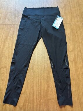 2XU Black Mid-Rise Compression Tights with Reflective Detail